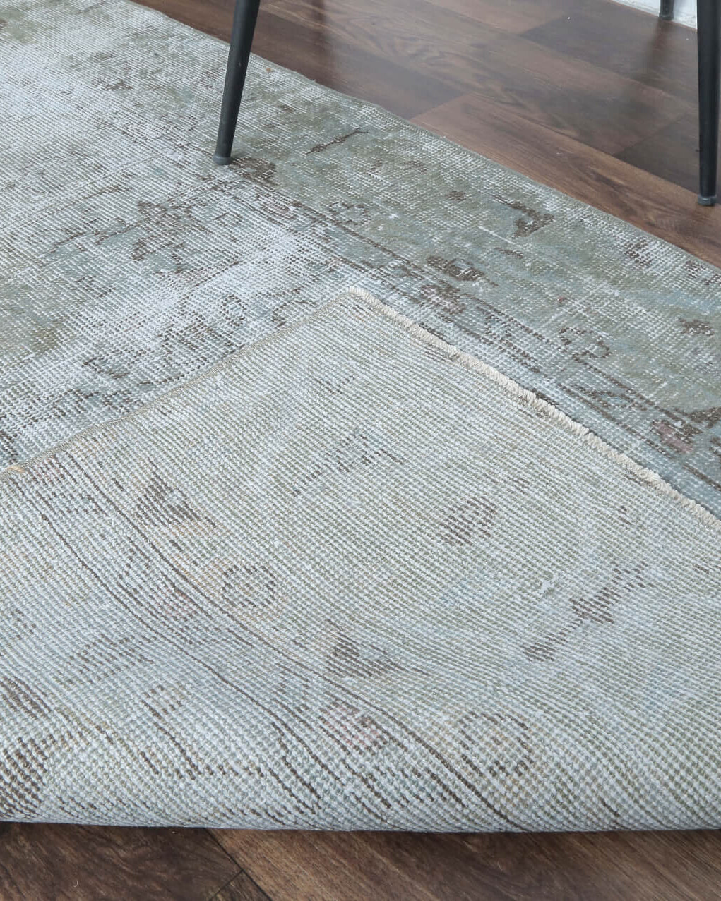 85x317 cm antique washed vintage Anatolian runner rug – Buba Erdeni, low pile, wool