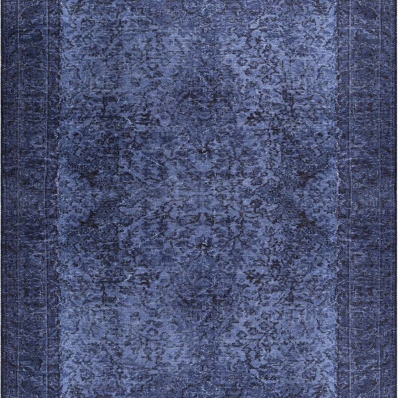 Folk Antique Pattern Blue Decorative Rug
