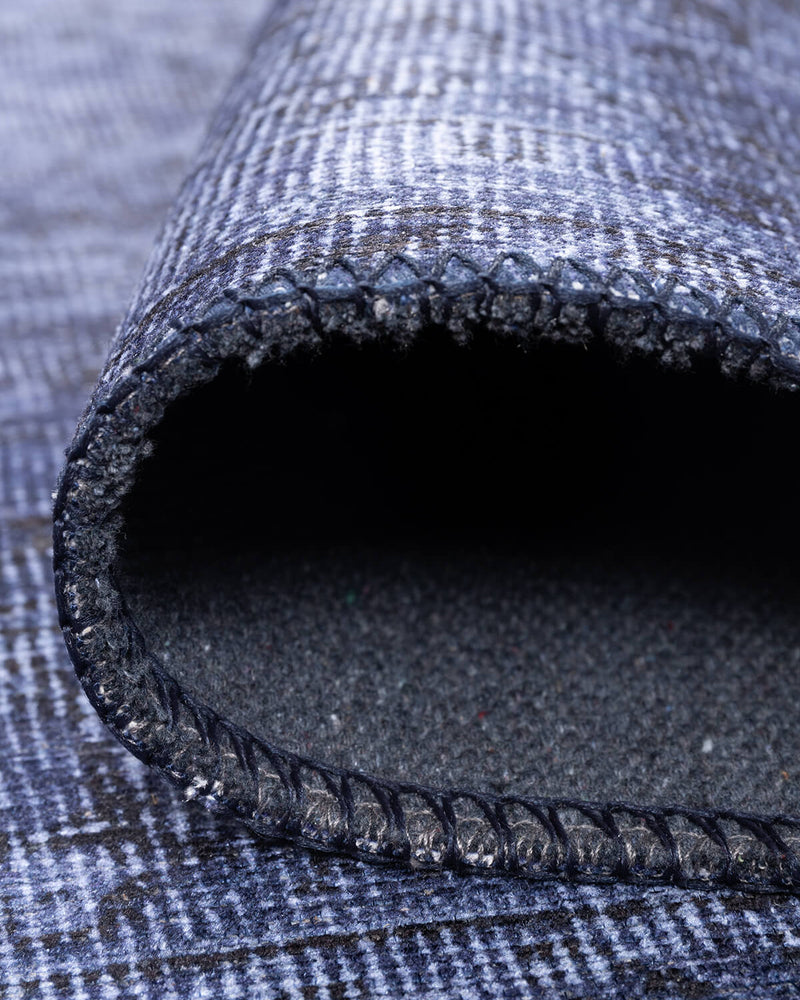 Folk Antique Pattern Blue Decorative Rug