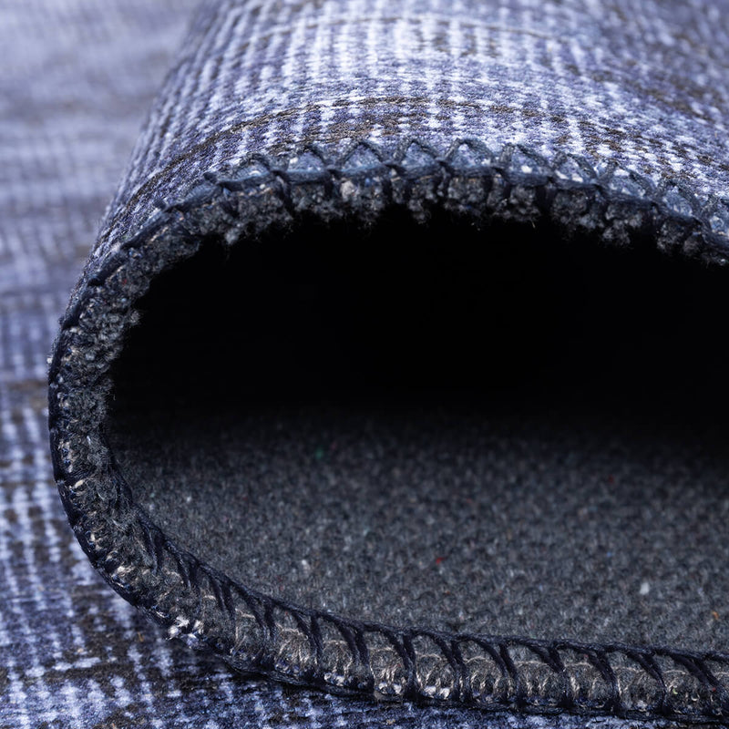 Folk Antique Pattern Blue Decorative Rug