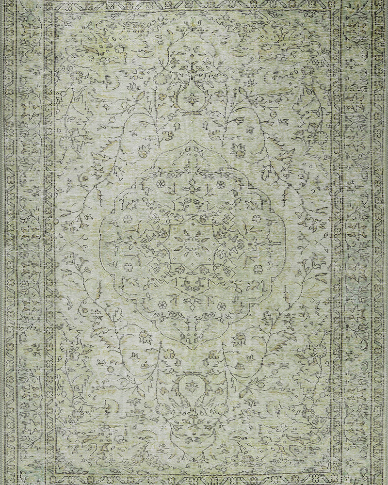 Sylvanie Green Boho Turkish Vintage Rug