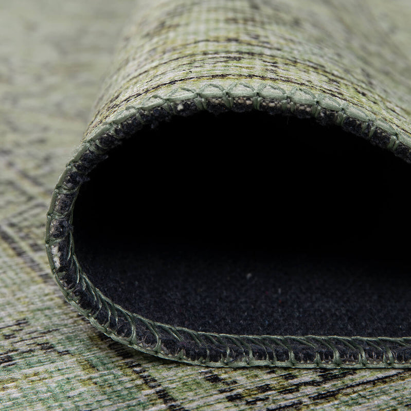 Sylvanie Green Boho Turkish Vintage Rug