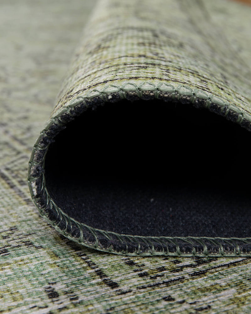 Sylvanie Green Boho Turkish Vintage Rug