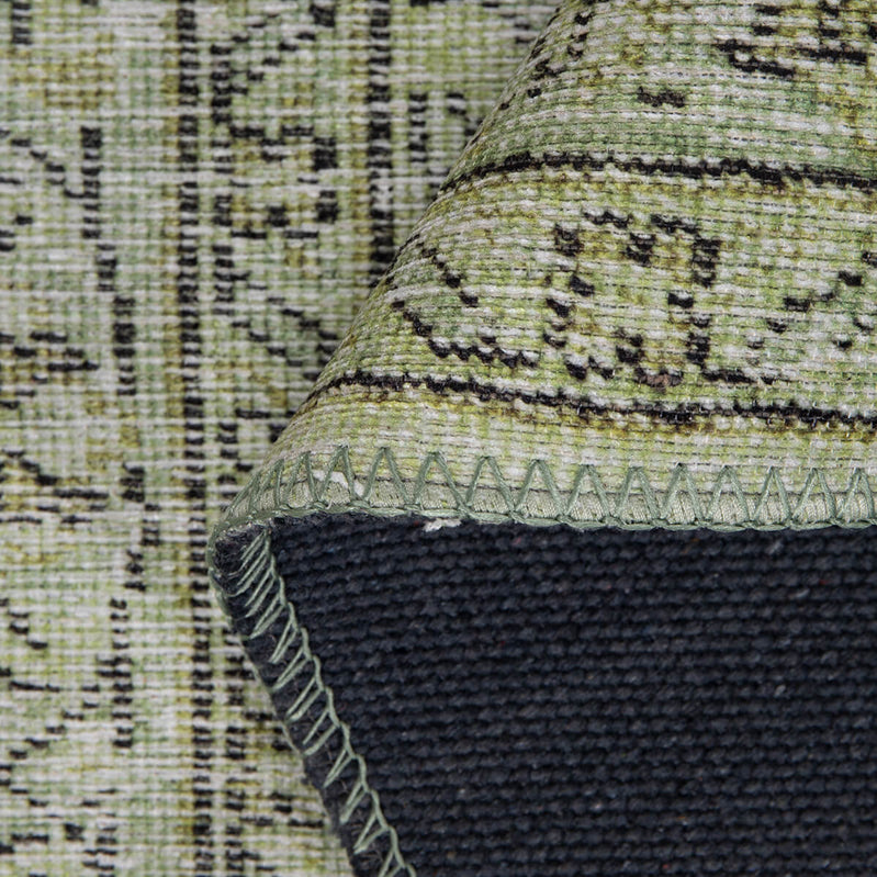 Sylvanie Green Boho Turkish Vintage Rug