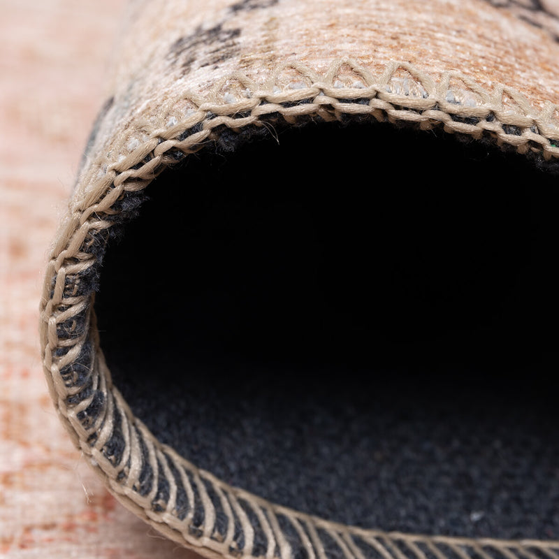 Clementine Boho Beige Turkish Patchwork Rug