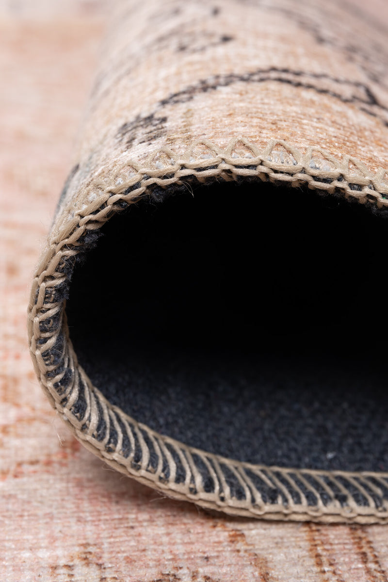 Clementine Boho Beige Turkish Patchwork Rug