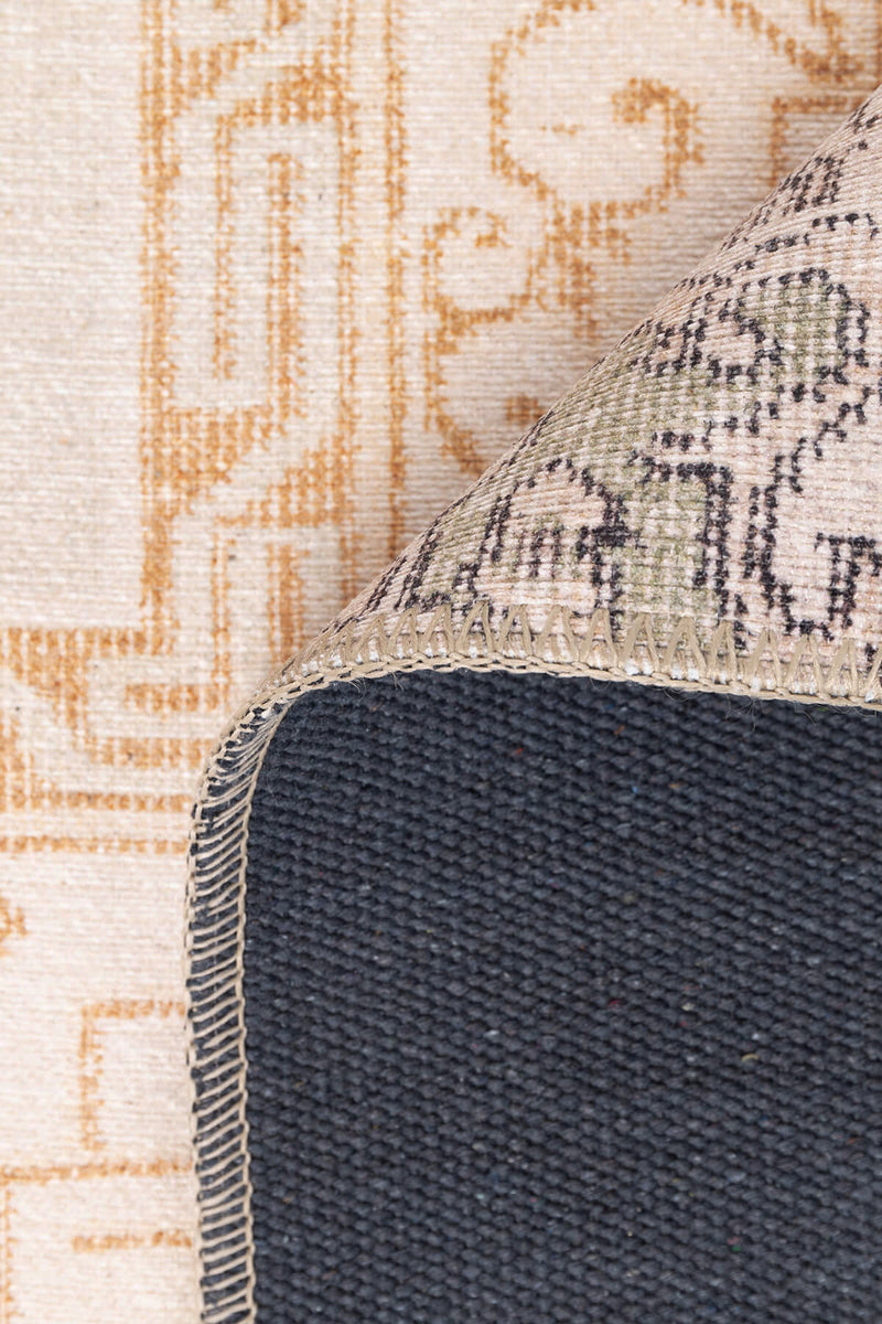 Clementine Boho Beige Turkish Patchwork Rug