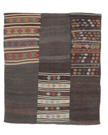 Handwoven flatweave wool kilim from Sivas, Turkey – Original Vintage Flatweave Rug 6'8" x 7'7"