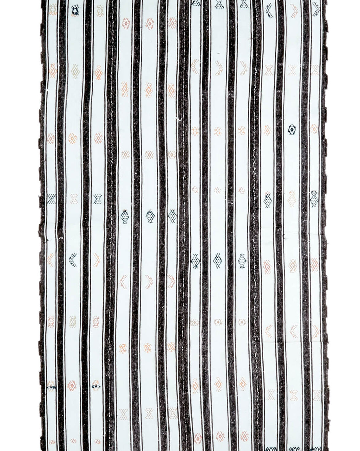 Authentic Turkish vintage kilim rug (1960s) with tribal design – one-of-a-kind at Fame Rugs
