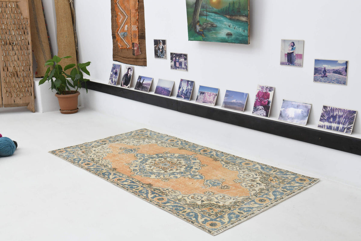 Handmade Vintage Oushak Rug