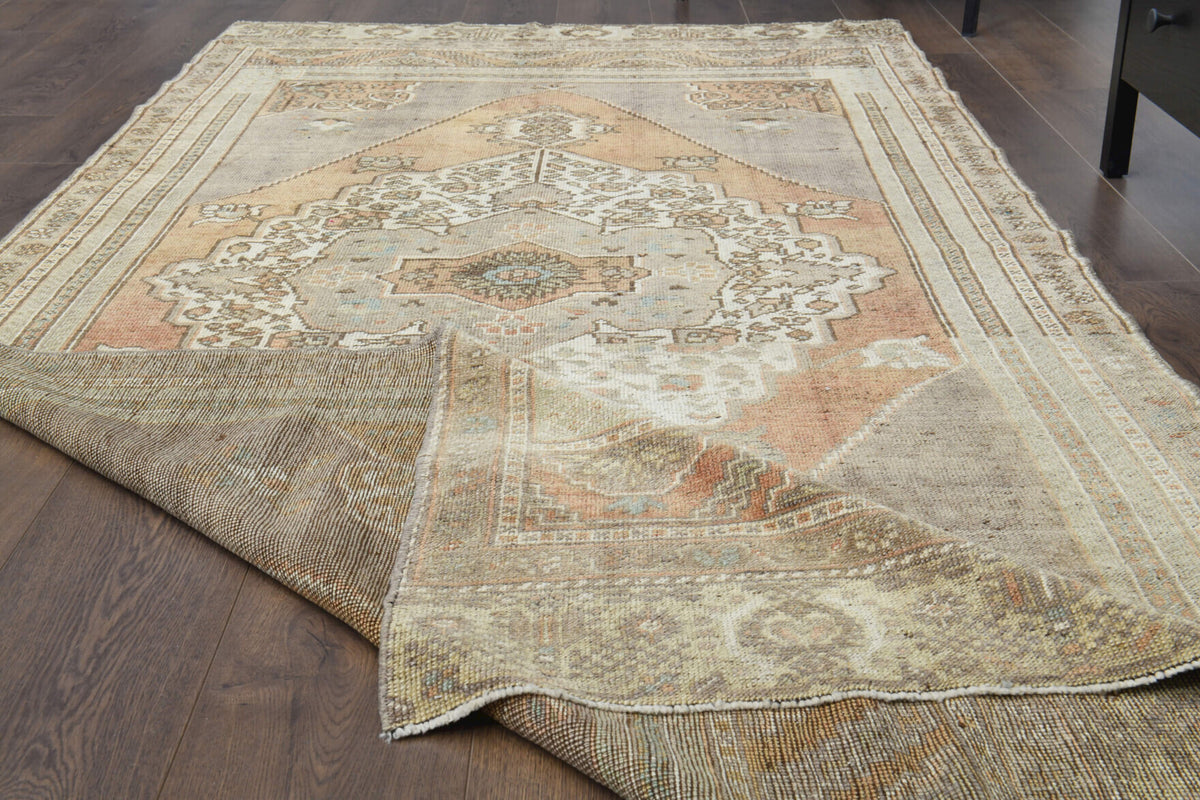 One-of-a-kind 1970s Anatolian vintage area rug in wool, 4'3" x 9'6"