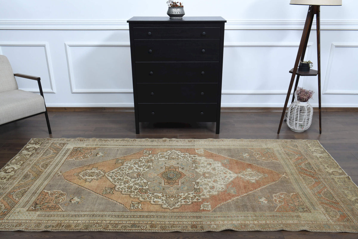 129x290 cm vintage Anatolian area rug – Zerhayat, low pile, wool