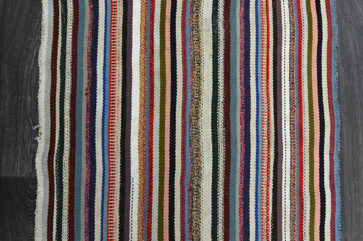 Authentic Anatolian vintage kilim runner rug (1960s) with oriental design – one-of-a-kind at Fame Rugs