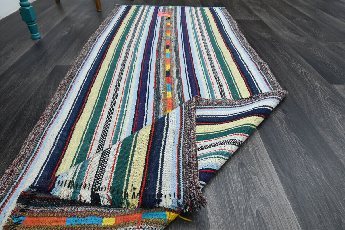 Handmade Vintage Kilim Runner Rug