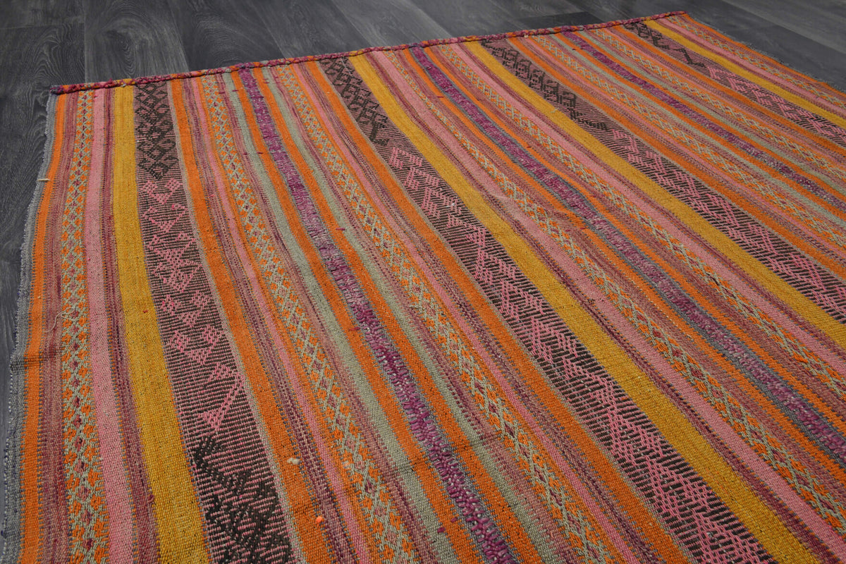 151x153 cm vintage Anatolian kilim rug – Sirinsima, flatweave, wool
