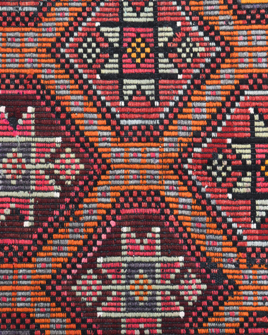 One-of-a-kind 1960s Anatolian vintage kilim rug in wool, 5'2" x 8'4"