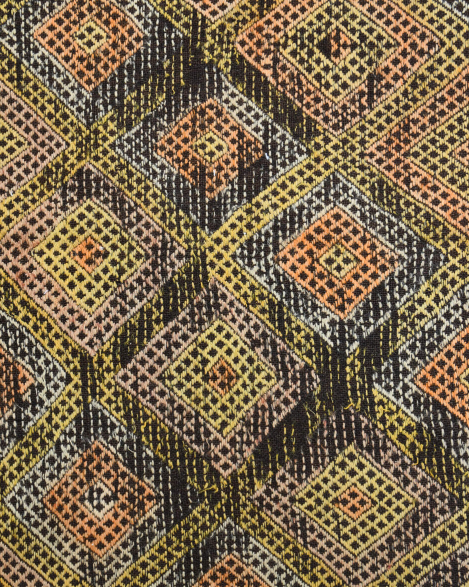 Siderokleia kilim: 1960s handwoven flatweave Anatolian kilim with geometric motifs