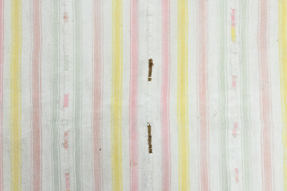 Authentic Anatolian vintage kilim rug (1960s) with striped design – one-of-a-kind at Fame Rugs