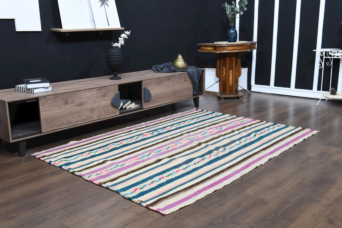 156x211 cm vintage Anatolian kilim rug – Phaenokome, flatweave, wool