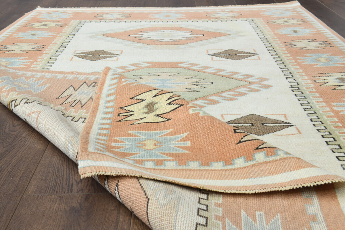 One-of-a-kind 1970s Anatolian vintage area rug in wool, 4'2" x 6'1"