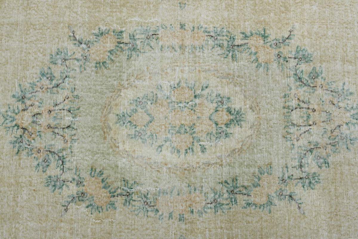 Circlet - Moss Green Vintage Oushak Carpet