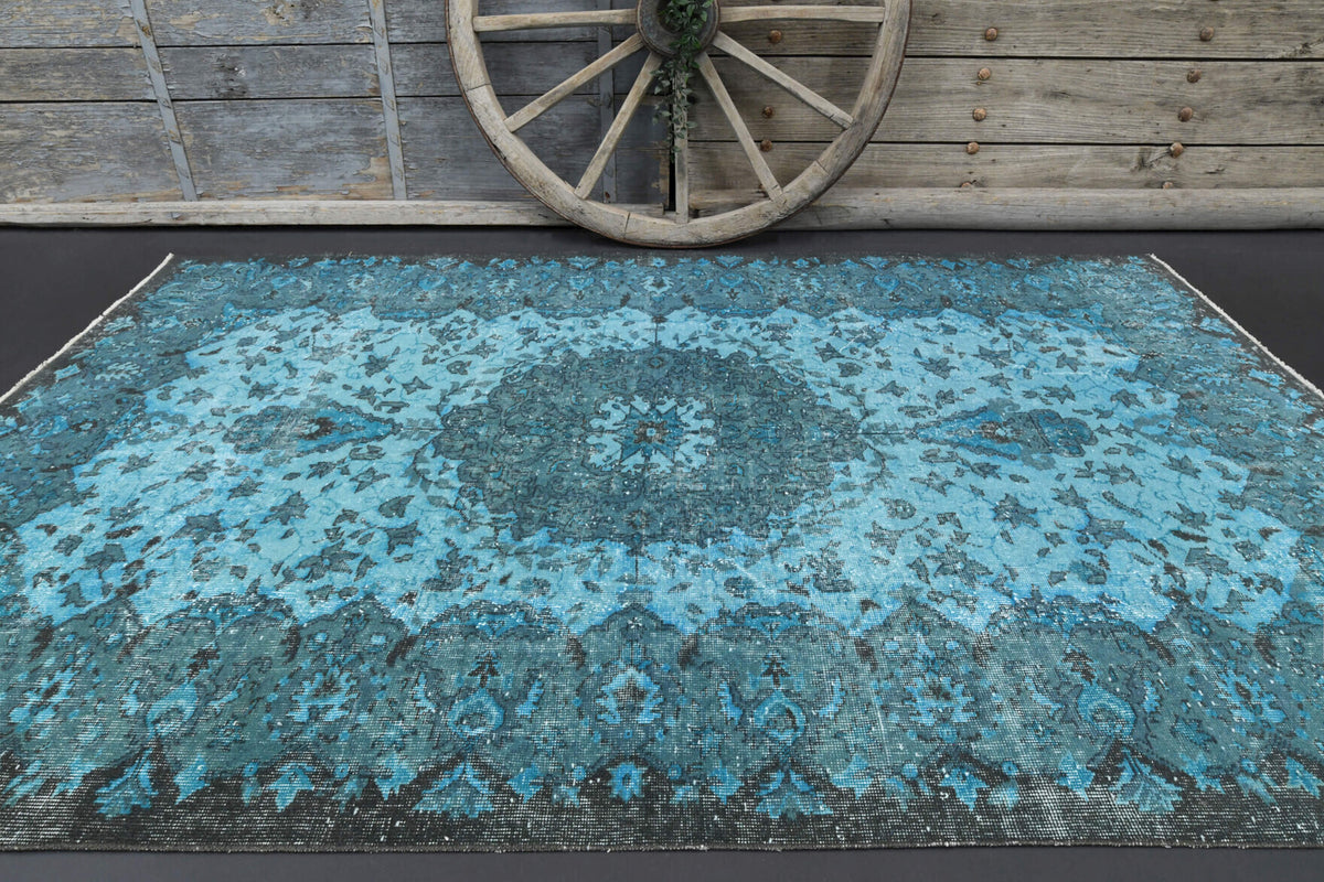 176x270 cm overdyed vintage Anatolian area rug – Glaucopelia, low pile, wool