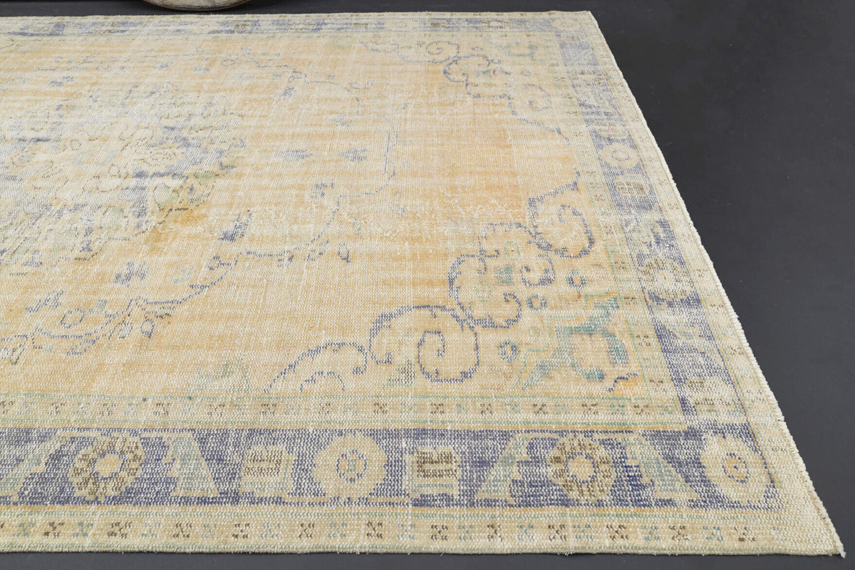 Handmade wool rug from Anatolia, Turkey – Handmade Muted Color Anatolian Rug 6'10" x 10'5"