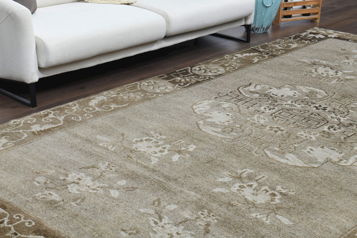 Handmade Vintage Oushak Area Rug