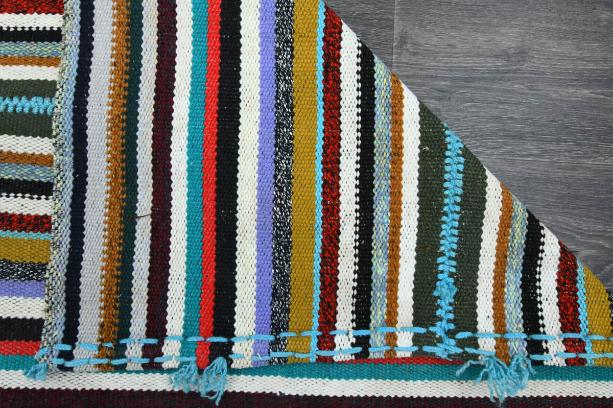 Rainbow Kilim Striped Rug