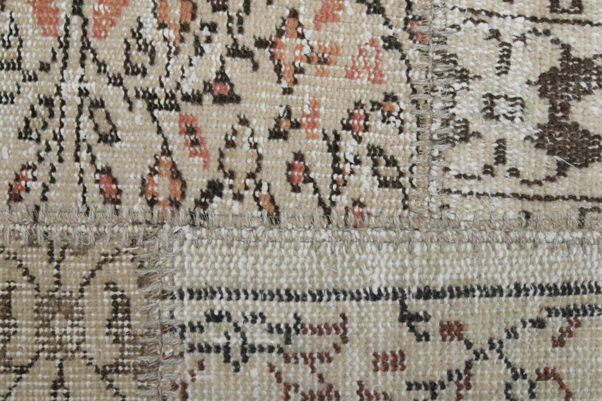 Handmade Beige Patchwork Area Rug