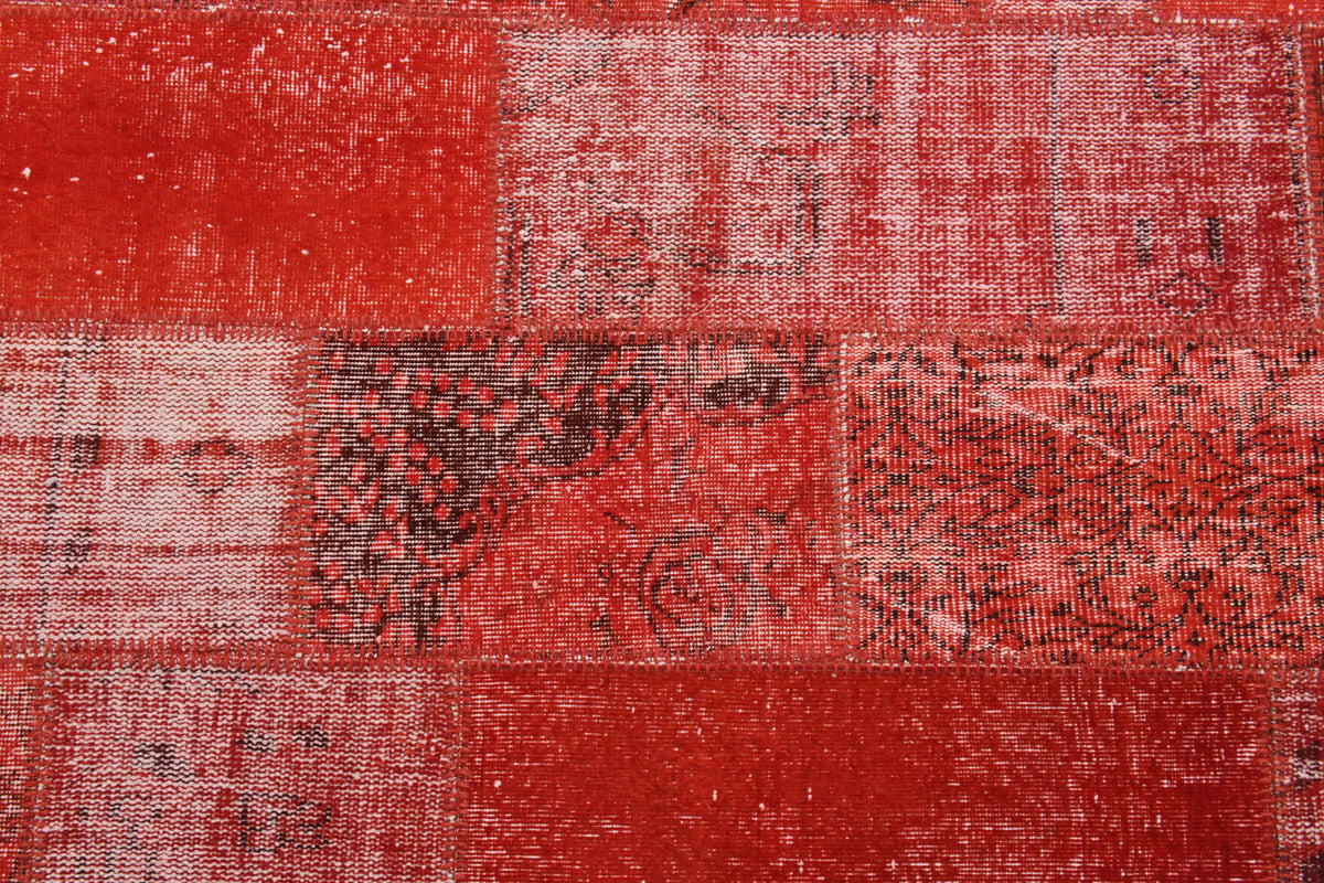 172x243 cm vintage patchwork Anatolian area rug – Bestefsan, low pile, wool