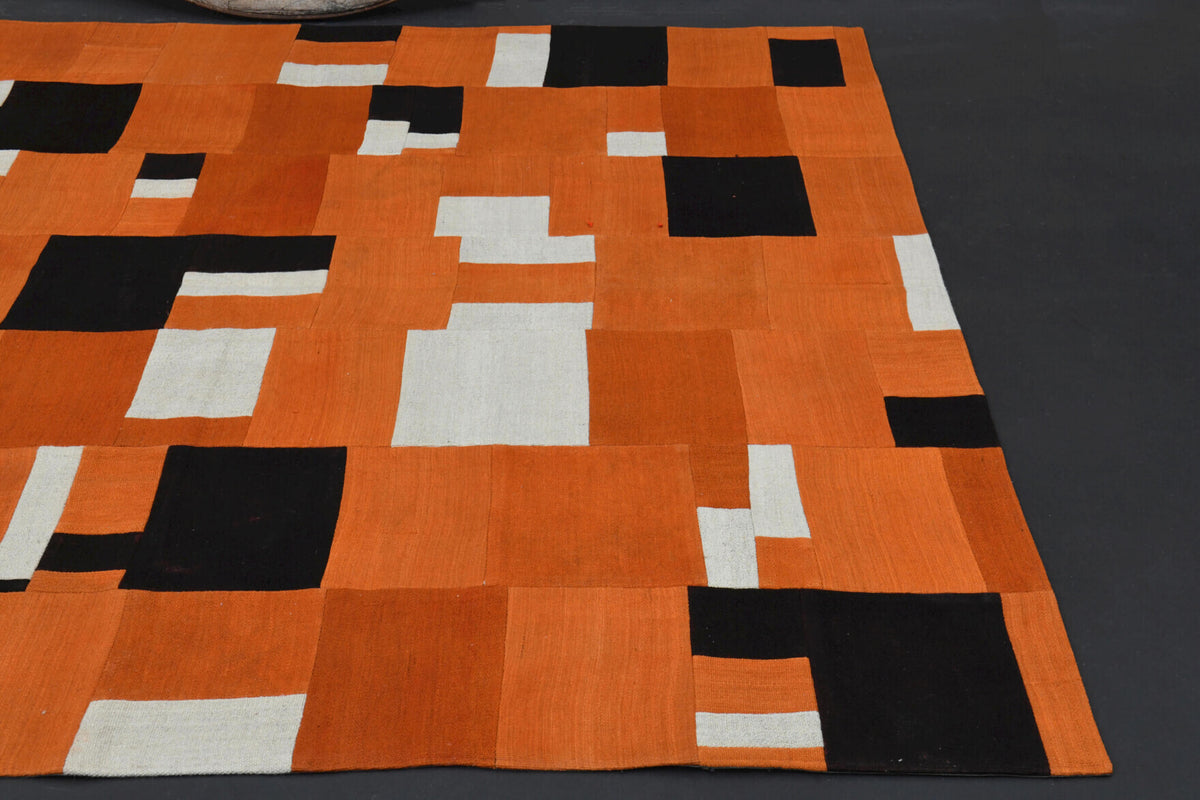 Handmade Vintage Area Kilim Rug