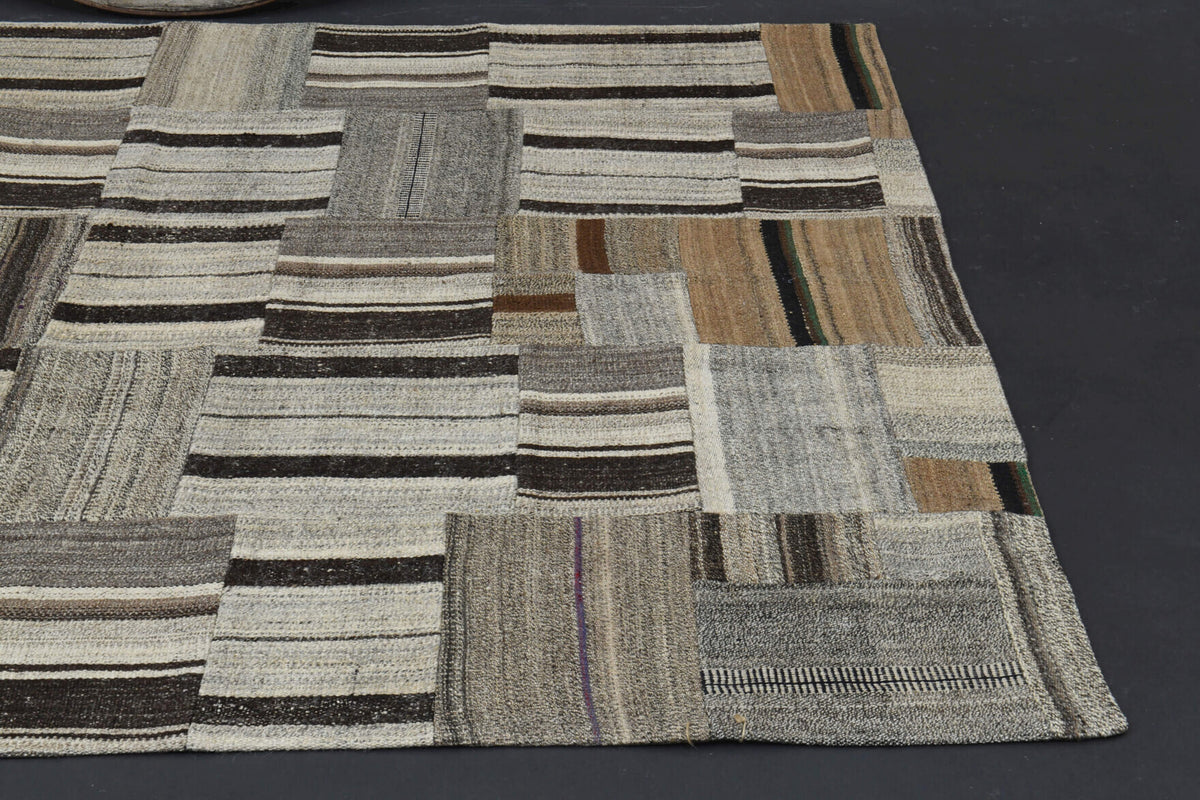 185x258 cm vintage Anatolian kilim rug – Argyrothea, flatweave, wool