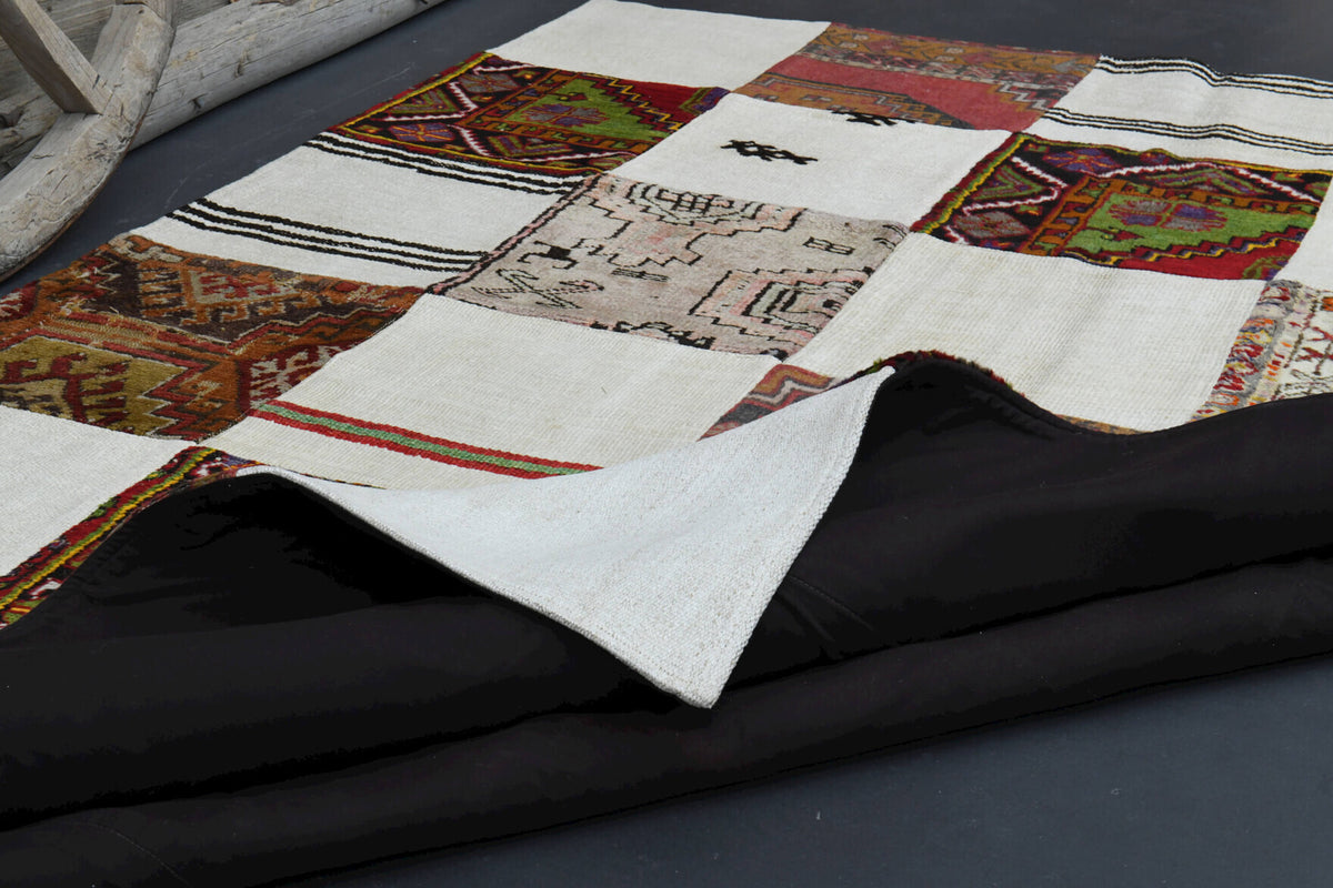 Ardicruh Summer Creation – vintage oriental kilim for living room or bedroom, 6'7" x 9'3" (200x283 cm)