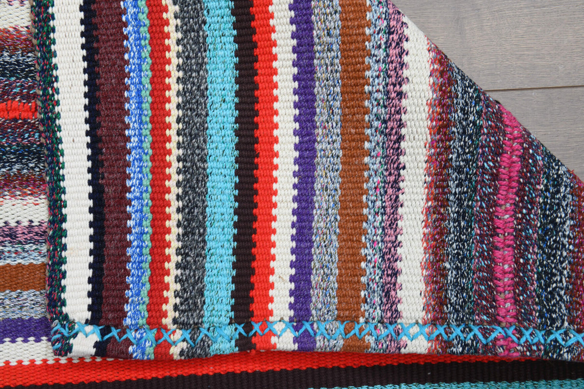 One-of-a-kind 1960s Anatolian vintage kilim rug in wool, 5'8" x 9'3"