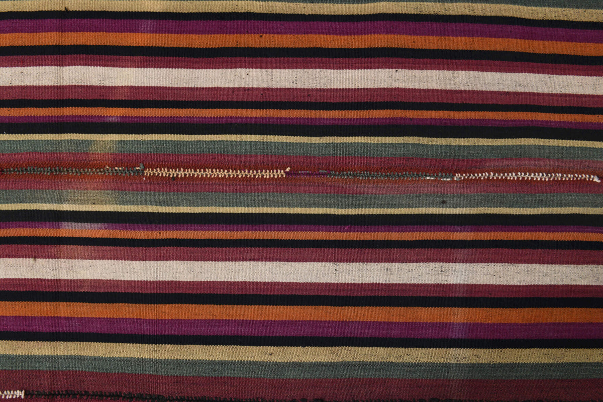 Flatweave Striped Vintage Rug