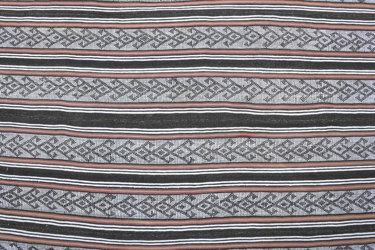 Authentic Anatolian vintage kilim rug (1960s) with ikat design – one-of-a-kind at Fame Rugs