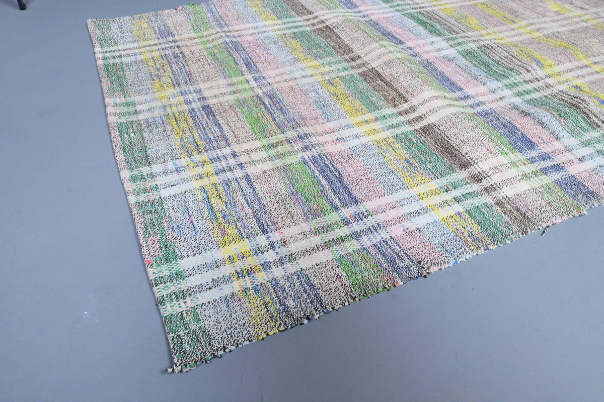 One-of-a-kind 1960s Anatolian vintage kilim rug in wool, 3'2" x 4'11"