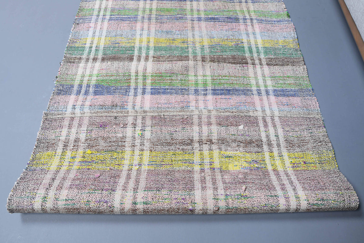 Hand-crafted Anatolian vintage kilim Zulalcihan in wool, 1960s