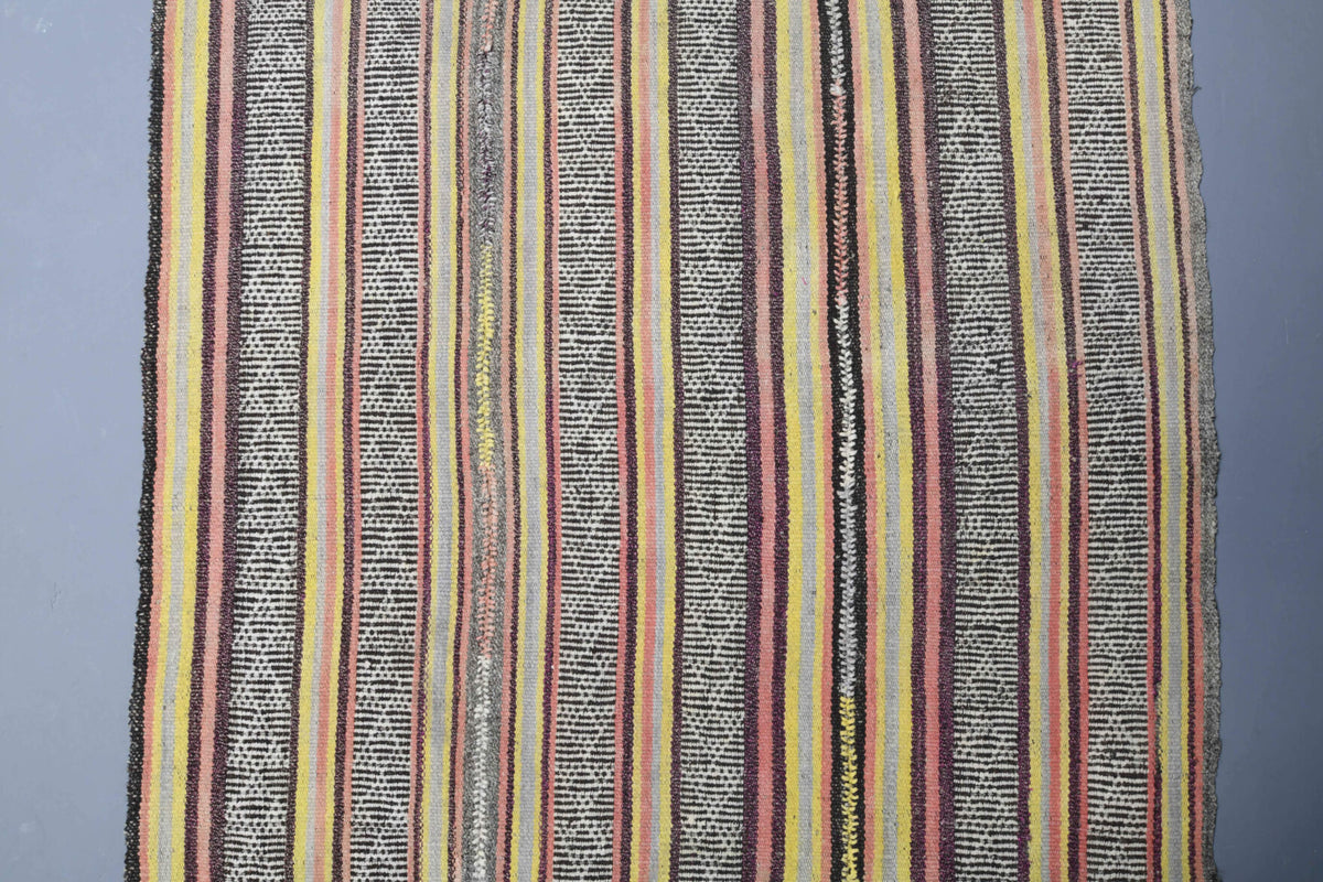 Handmade Vintage Flatweave Rug