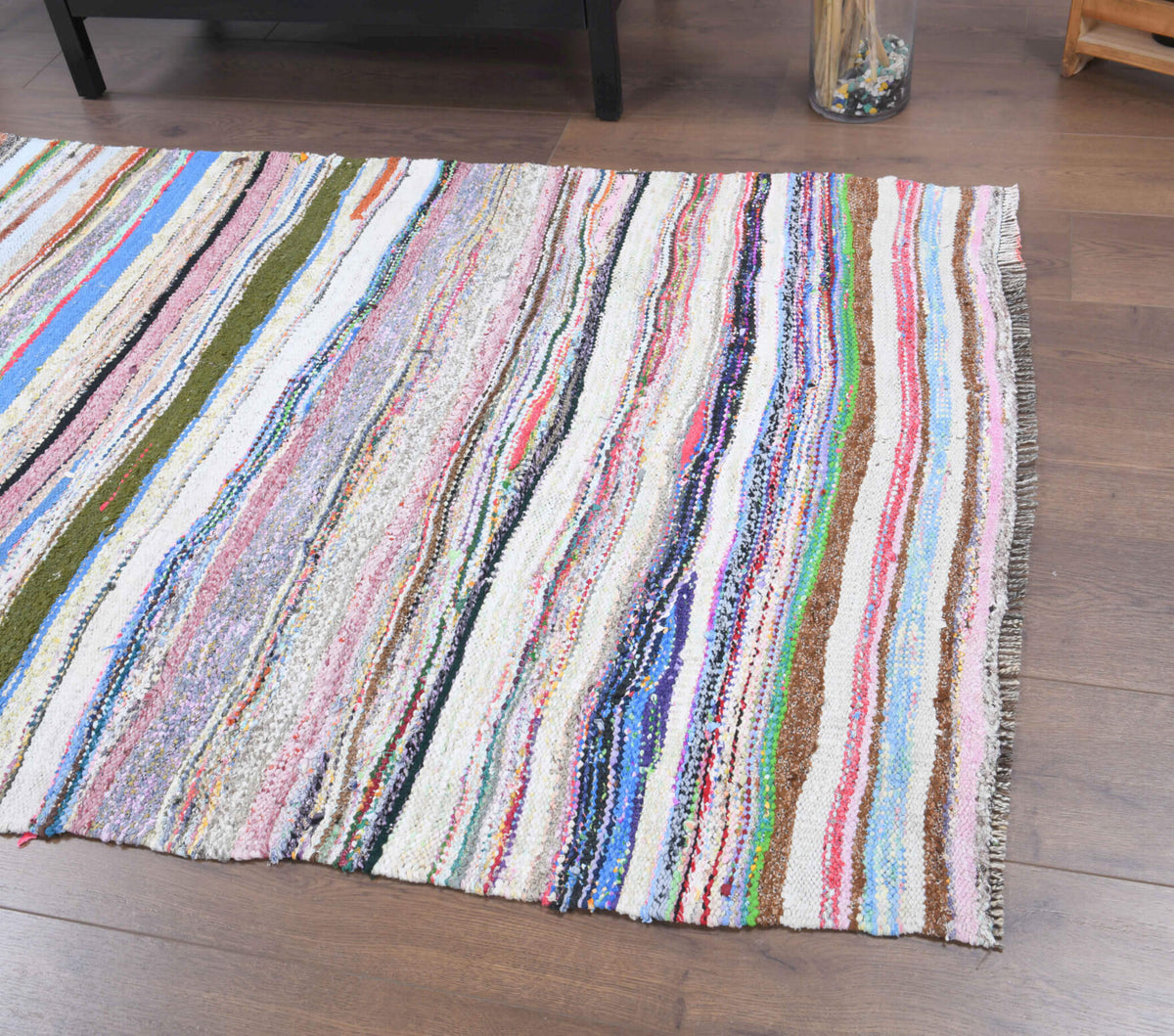 110x213 cm vintage Anatolian kilim rug – Zambakefsan, flatweave, wool