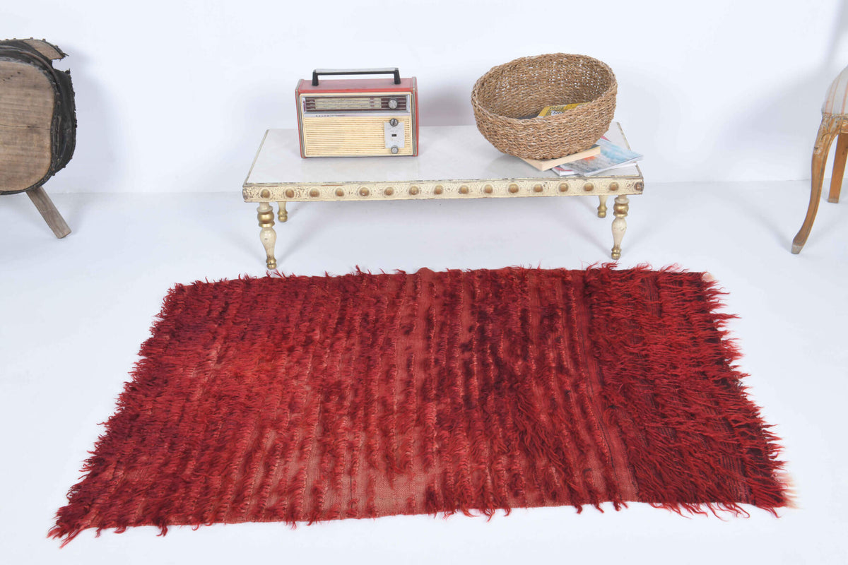 Authentic Anatolian vintage kilim rug (1960s) with ikat design – one-of-a-kind at Fame Rugs