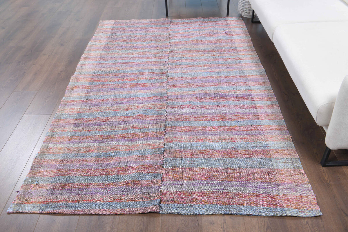 One-of-a-kind 1960s Anatolian vintage kilim rug in wool, 4'11" x 7'11"