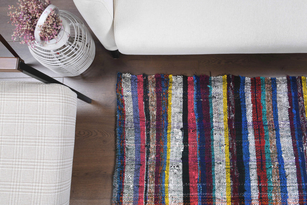 Hand-crafted Anatolian vintage kilim Sultanzade in wool, 1960s