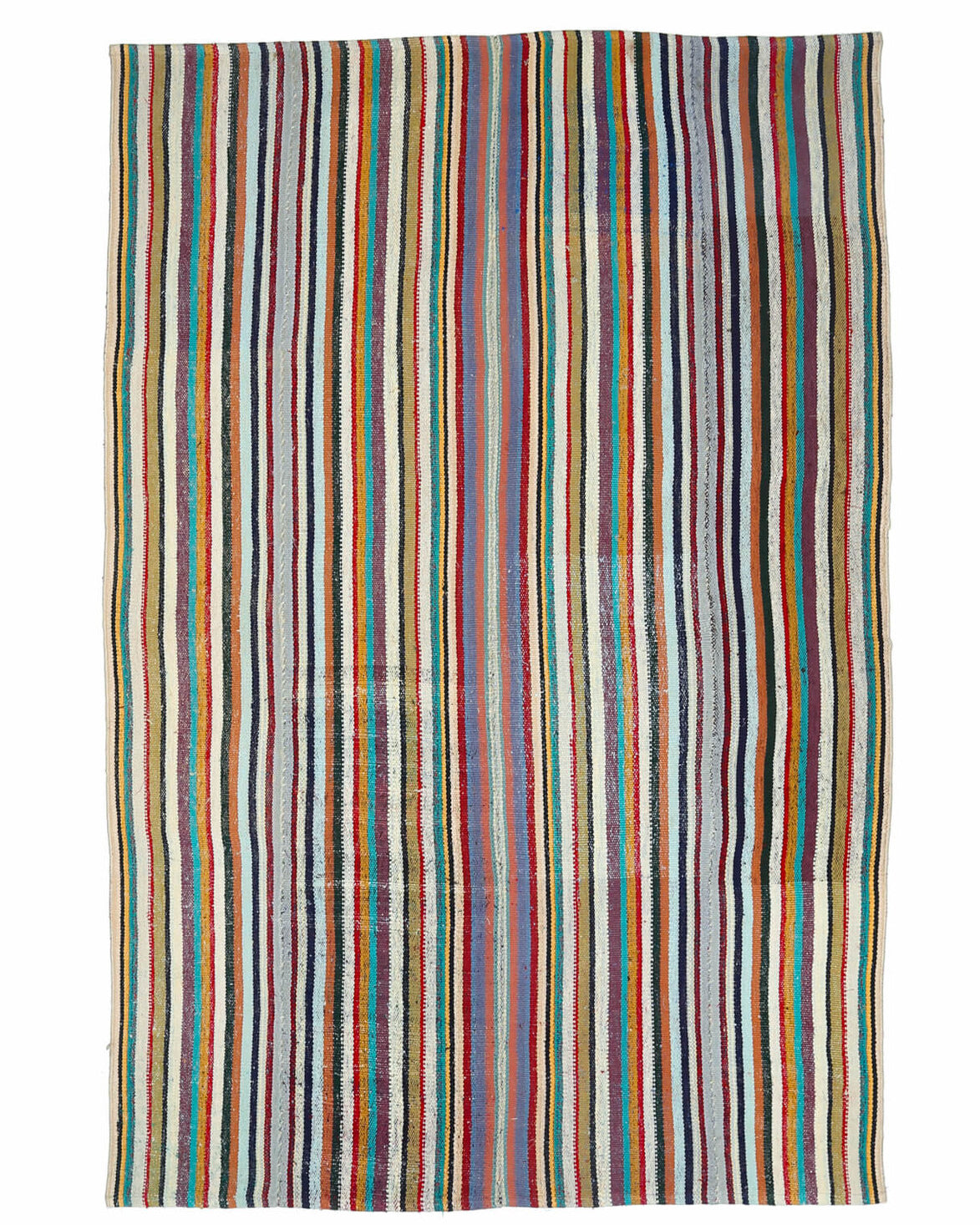Handmade Vintage Colorful Rug