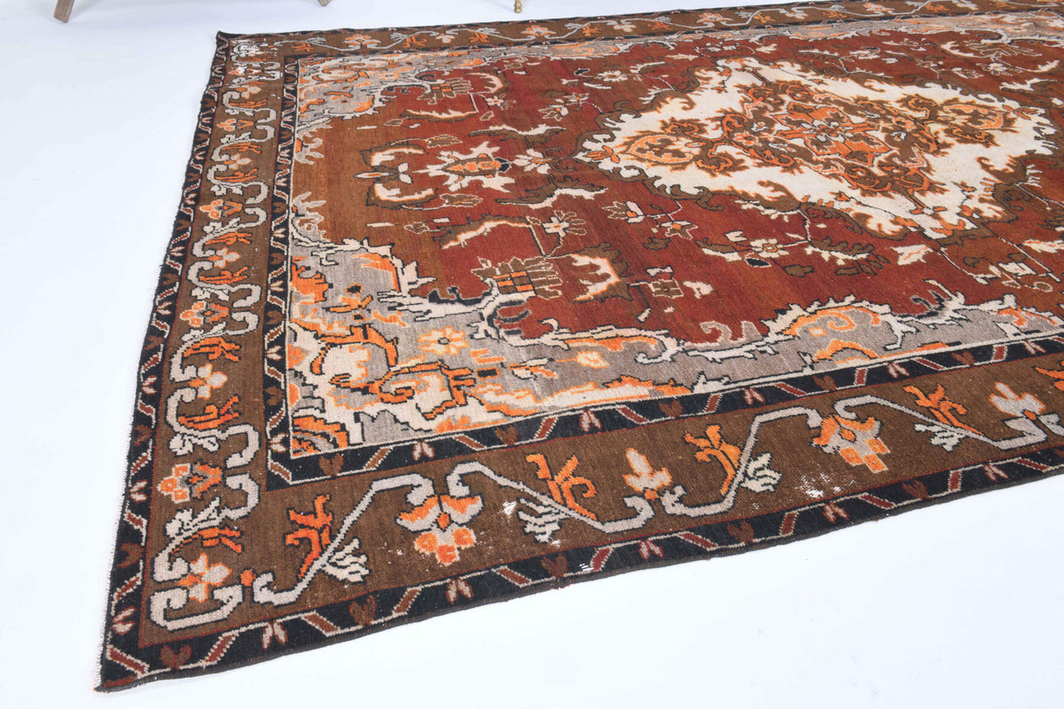 One-of-a-kind 1970s Anatolian vintage area rug in wool, 7'8" x 10'8"