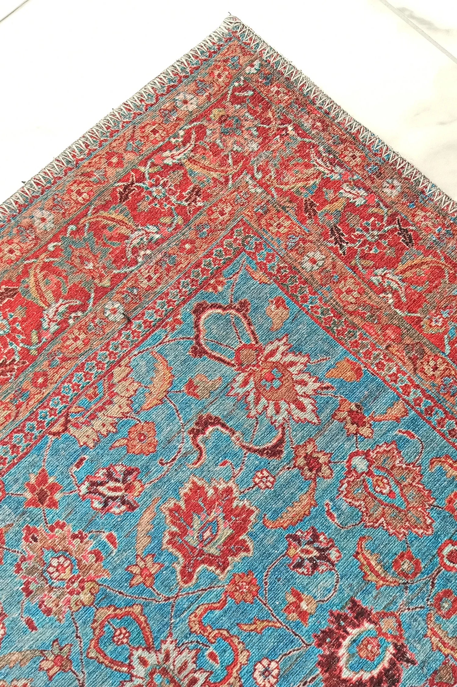 Zara Rug Persian Teal Red Rug Floral Rug