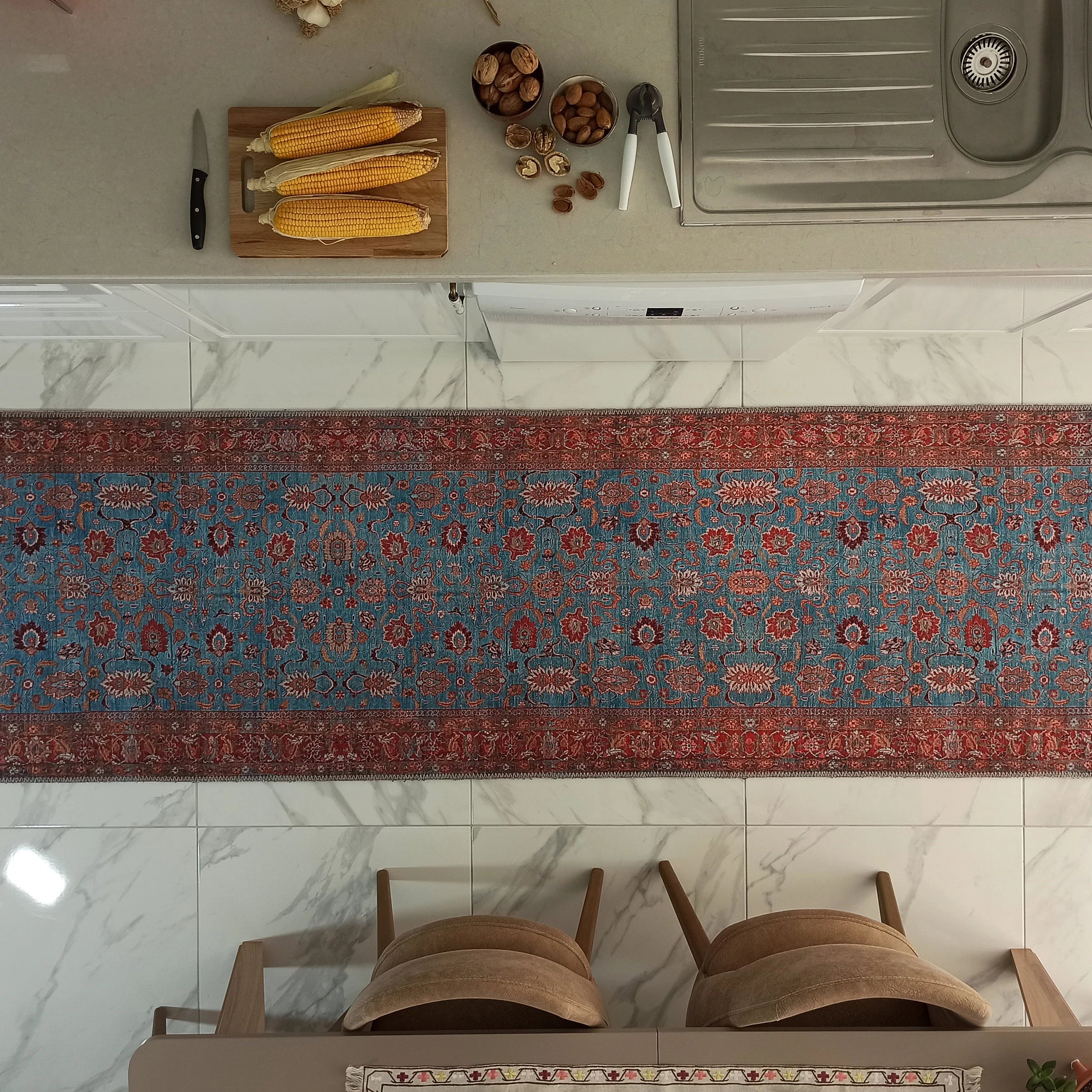 Zara Rug Persian Teal Red Rug Floral Rug