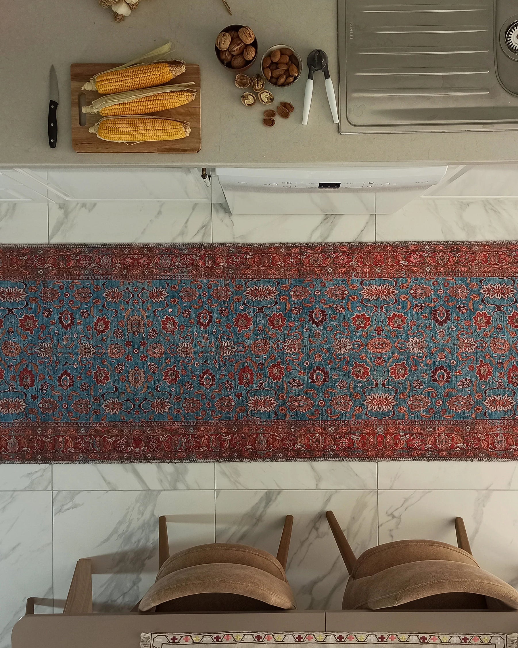 Zara Rug Persian Teal Red Rug Floral Rug