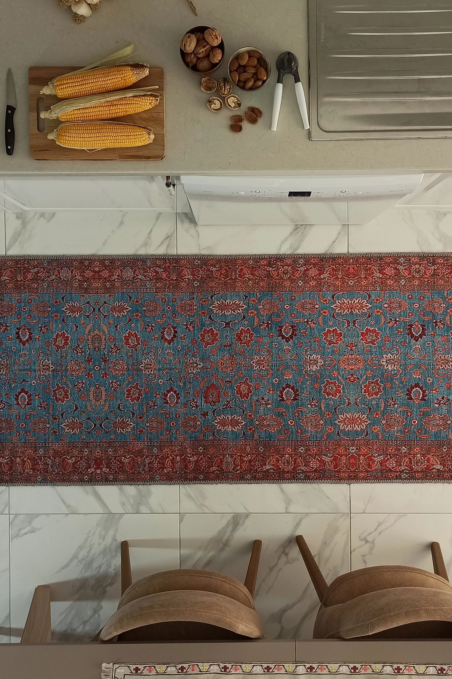 Zara Rug Persian Teal Red Rug Floral Rug